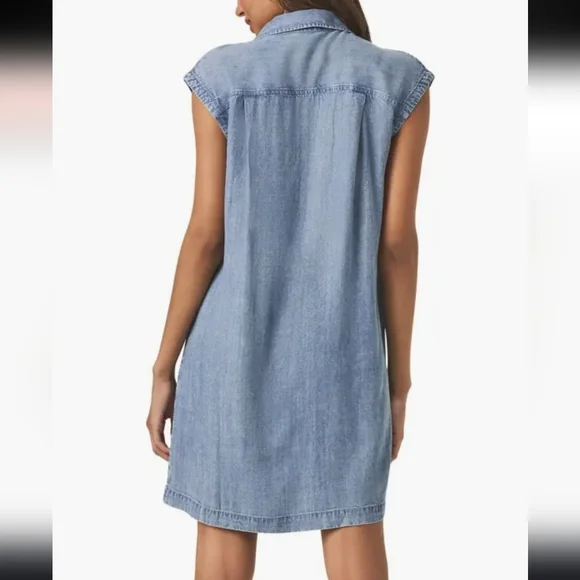 Splendid Wren Indigo Chambray Shift Minidress • NWOT 🦈 - Picture 2 of 9